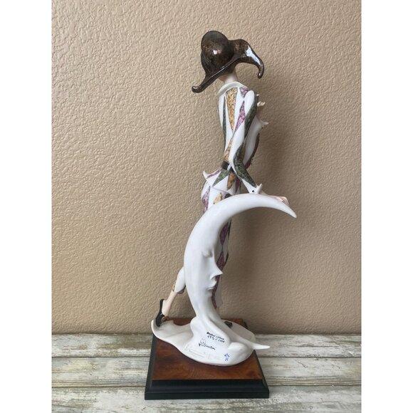 Giuseppe Armani Capodimonte “Harlequin Dancer” Sculpture – 1990 Ltd Ed #173/1500 - Picture 3 of 11